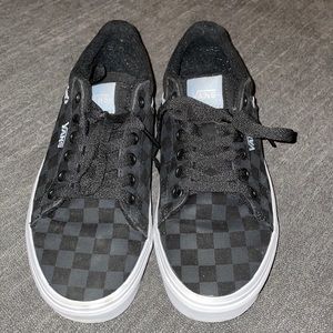Black checkered Vans. Size 7.5.